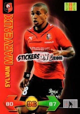 Sticker Sylvain Marveaux - FOOT 2009-2010. Adrenalyn XL - Panini
