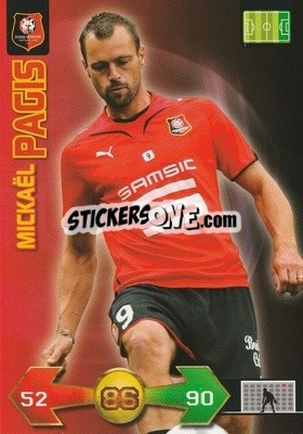 Sticker Mickaël Pagis - FOOT 2009-2010. Adrenalyn XL - Panini