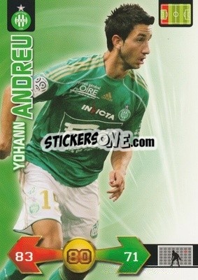 Figurina Yoann Andreu - FOOT 2009-2010. Adrenalyn XL - Panini