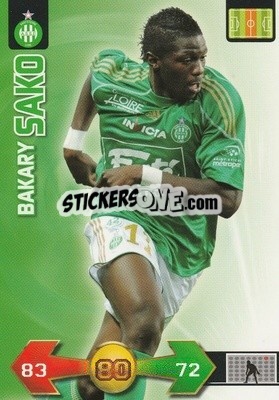 Sticker Bakary Sako - FOOT 2009-2010. Adrenalyn XL - Panini