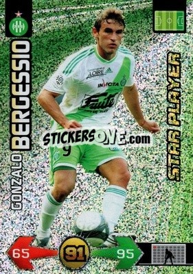 Sticker Gonzalo Bergessio - FOOT 2009-2010. Adrenalyn XL - Panini