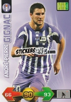 Sticker André-Pierre Gignac - FOOT 2009-2010. Adrenalyn XL n. 357 - Panini