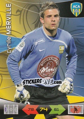 Sticker Cyrille Merville - FOOT 2010-2011. Adrenalyn XL - Panini