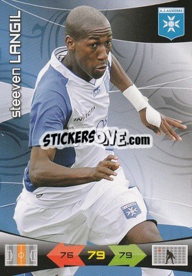 Sticker Steeven Langil - FOOT 2010-2011. Adrenalyn XL n. 18 - Panini