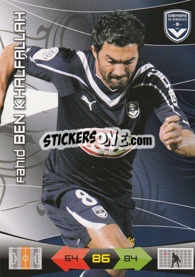 Sticker Fahid Ben Khalfallah - FOOT 2010-2011. Adrenalyn XL - Panini