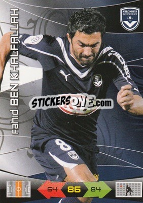 Sticker Fahid Ben Khalfallah - FOOT 2010-2011. Adrenalyn XL n. 36 - Panini
