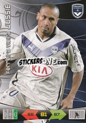 Sticker Ferreira Vieira Jussie - FOOT 2010-2011. Adrenalyn XL - Panini