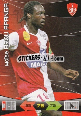 Sticker Moise Brou Apanga - FOOT 2010-2011. Adrenalyn XL n. 42 - Panini