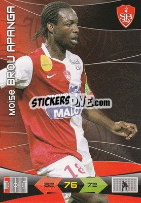 Cromo Moise Brou Apanga - FOOT 2010-2011. Adrenalyn XL - Panini