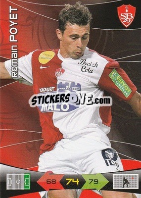 Sticker Romain Poyet - FOOT 2010-2011. Adrenalyn XL - Panini
