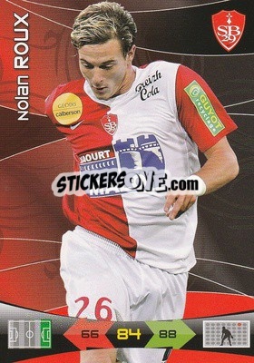 Sticker Nolan Roux - FOOT 2010-2011. Adrenalyn XL n. 49 - Panini