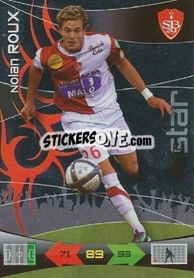 Sticker Nolan Roux - FOOT 2010-2011. Adrenalyn XL - Panini