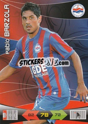 Sticker Pablo Barzola - FOOT 2010-2011. Adrenalyn XL n. 54 - Panini