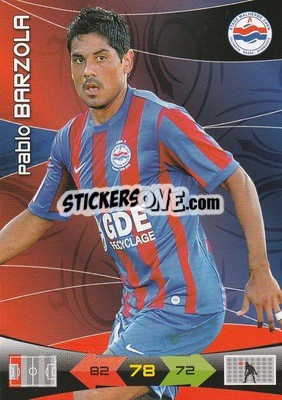 Sticker Pablo Barzola - FOOT 2010-2011. Adrenalyn XL - Panini