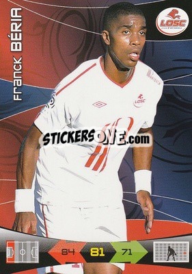 Sticker Franck Beria - FOOT 2010-2011. Adrenalyn XL n. 80 - Panini