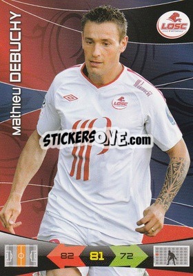 Sticker Mathieu Debuchy - FOOT 2010-2011. Adrenalyn XL n. 83 - Panini
