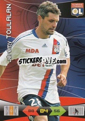 Cromo Jeremy Toulalan - FOOT 2010-2011. Adrenalyn XL - Panini