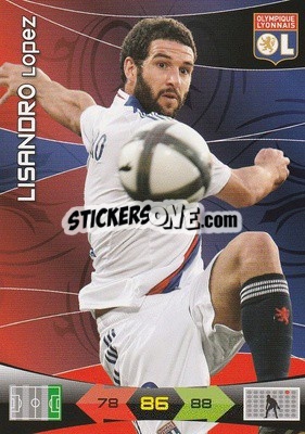 Sticker Lisandro Lopez - FOOT 2010-2011. Adrenalyn XL n. 119 - Panini