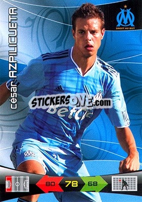Sticker Cesar Azpilicueta - FOOT 2010-2011. Adrenalyn XL n. 124 - Panini