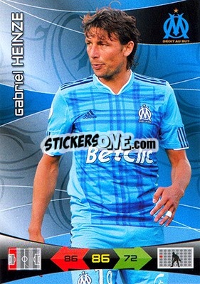 Sticker Gabriel Heinze - FOOT 2010-2011. Adrenalyn XL n. 126 - Panini