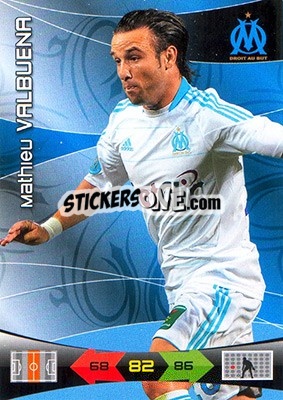 Sticker Mathieu Valbuena - FOOT 2010-2011. Adrenalyn XL n. 128 - Panini