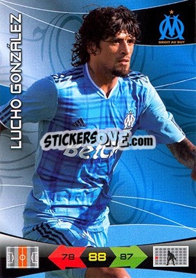 Sticker Lucho Gonzalez - FOOT 2010-2011. Adrenalyn XL n. 130 - Panini