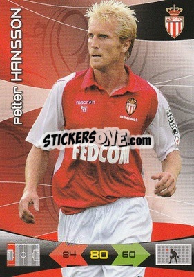 Sticker Petter Hansson - FOOT 2010-2011. Adrenalyn XL n. 140 - Panini