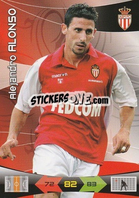 Sticker Alejandro Alonso - FOOT 2010-2011. Adrenalyn XL n. 145 - Panini