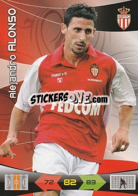 Cromo Alejandro Alonso - FOOT 2010-2011. Adrenalyn XL - Panini