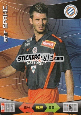 Sticker Emir Spahic - FOOT 2010-2011. Adrenalyn XL - Panini