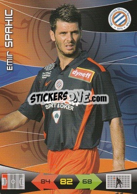 Cromo Emir Spahic - FOOT 2010-2011. Adrenalyn XL - Panini