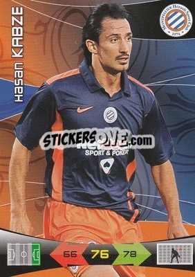 Sticker Hasan Kabze - FOOT 2010-2011. Adrenalyn XL n. 163 - Panini