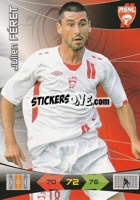 Sticker Julien Feret - FOOT 2010-2011. Adrenalyn XL n. 172 - Panini
