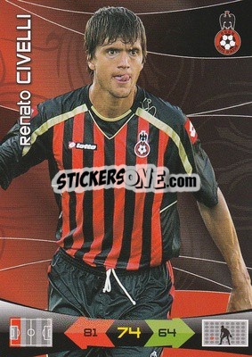 Sticker Renato Civelli - FOOT 2010-2011. Adrenalyn XL n. 182 - Panini