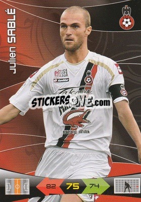 Sticker Julien Sable - FOOT 2010-2011. Adrenalyn XL - Panini