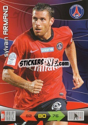 Sticker Sylvain Armand - FOOT 2010-2011. Adrenalyn XL n. 196 - Panini
