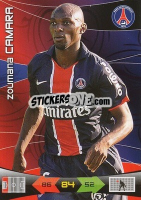 Cromo Zoumana Camara - FOOT 2010-2011. Adrenalyn XL - Panini