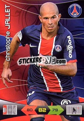 Sticker Christophe Jallet - FOOT 2010-2011. Adrenalyn XL - Panini