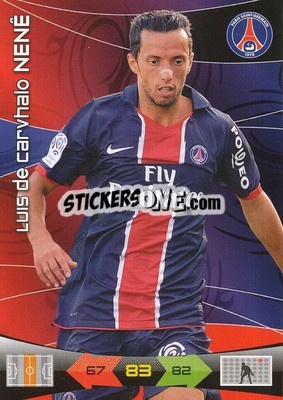 Sticker Luis De Carvalho Nene - FOOT 2010-2011. Adrenalyn XL n. 202 - Panini