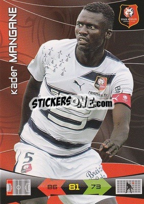 Sticker Kader Mangane - FOOT 2010-2011. Adrenalyn XL n. 215 - Panini