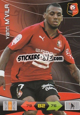 Sticker Yann M'Vila - FOOT 2010-2011. Adrenalyn XL n. 218 - Panini