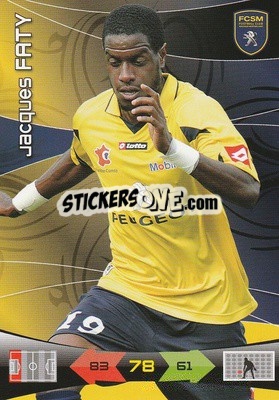 Cromo Jacques Faty - FOOT 2010-2011. Adrenalyn XL - Panini