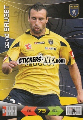 Sticker David Sauget - FOOT 2010-2011. Adrenalyn XL - Panini