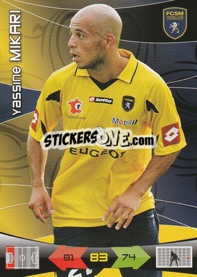 Cromo Yassine Mikari - FOOT 2010-2011. Adrenalyn XL - Panini