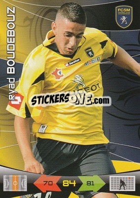 Sticker Ryad Boudebouz - FOOT 2010-2011. Adrenalyn XL n. 245 - Panini