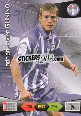 Sticker Adrian Javier Gunino - FOOT 2010-2011. Adrenalyn XL n. 257 - Panini