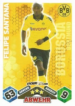 Sticker Felipe Santana - German Football Bundesliga 2010-2011. Match Attax n. 24 - Topps