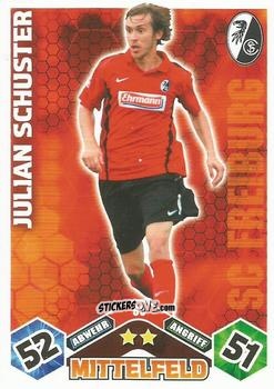 Cromo Julian Schuster - German Football Bundesliga 2010-2011. Match Attax n. 63 - Topps