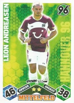 Cromo Leon Andreasen - German Football Bundesliga 2010-2011. Match Attax n. 98 - Topps