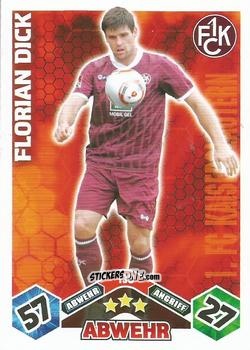 Cromo Florian Dick - German Football Bundesliga 2010-2011. Match Attax n. 130 - Topps